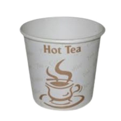 Printed Round Shape Disposable Paper Cup 125 Ml, 100 Pieces