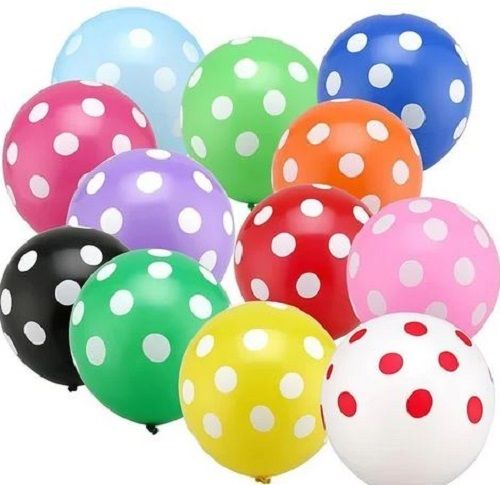 Multi Round Latex Dot Printed Balloons For Parties And Event