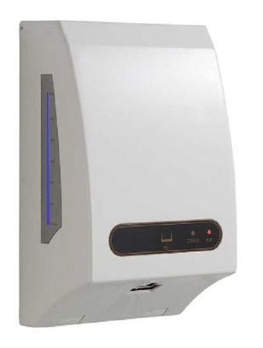 White Wall Mounted Contactless Plain Stainless Steel Hand Sanitizer Dispenser