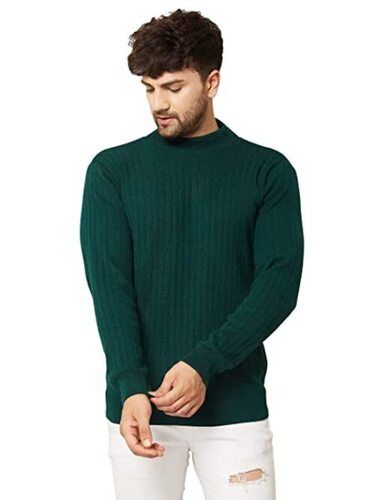 Winter Wear Long Sleeves Crew Neck Soft Warm Woolen Sweater For Men