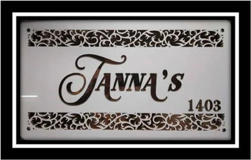 8 Mm Thick Rectangular Polished Finish Acrylic Name Plate