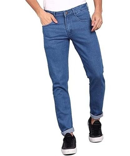 Comfortable And Slim Fit Double Pocket Plain Dyed Denim Jeans For Mens