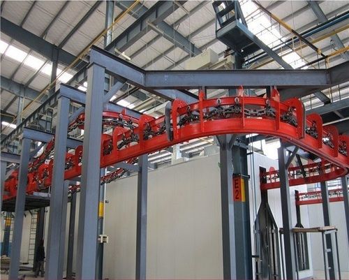 Conveyorised Paint Finishing System - Mild Steel, Customized Dimensions | Automatic & Semi-Automatic Operation, Electric Power Mode, For Powder Coating and E-Coat Processes