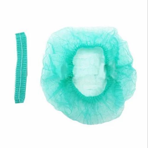 Disposable 21 Inch Non Woven Surgical Cap (Green) For Hospital, Clinic