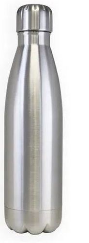 1 Liter Capacity Round Plain Glossy Stainless Steel Bottle 
