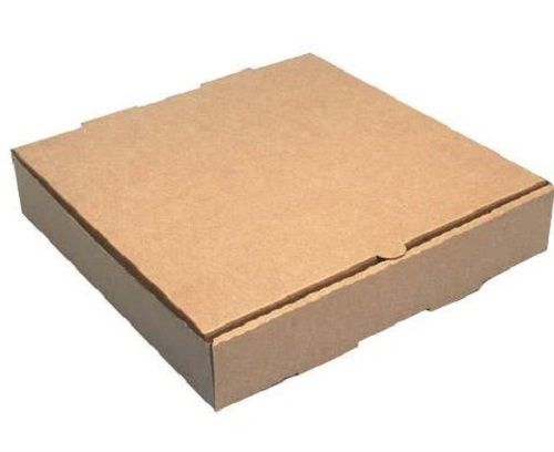 Brown 10X10X2 Inch Square Plain Corrugated Pizza Box