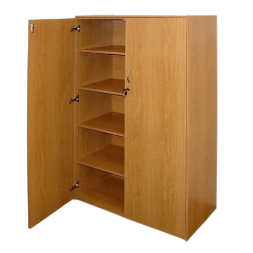 Handmade 5 Shelves Polished Finish Teak Wooden Storage Cabinets For Office Use `