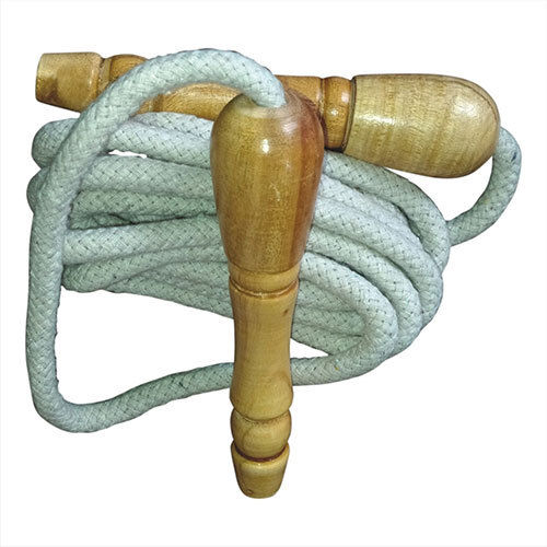 6.5 inch White Cotton Skipping Rope