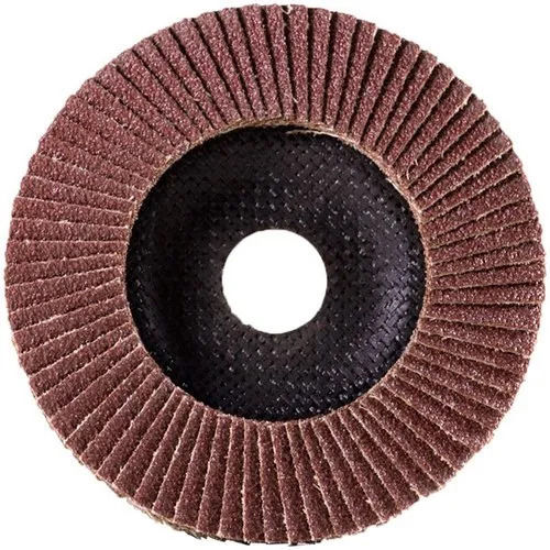 Brown 6 Inch Round Aluminium Oxide Flap Wheel For Industrial Use 