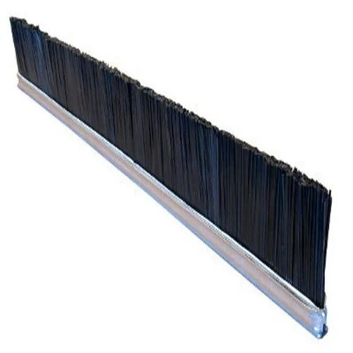 Black 8 Inch Soft Stainless Steel And Nylon Strip Brush For Cleaning Purpose 