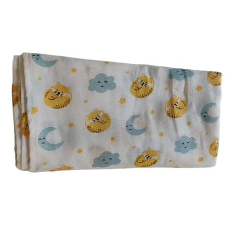 Multicolor Gentle Soft Breathable Skin-Friendly Printed Cotton Swaddles For Baby 