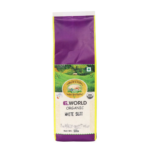 Organic Ready To Cook White Suji (Rava), 500g Pack