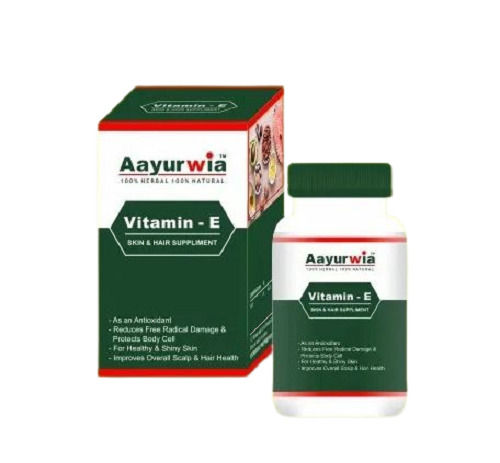 Pack Of 60 Vitamin E Soft Supplement Capsules General Medicines