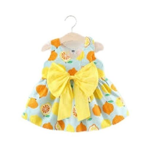 Sleeveless Modern Cotton Frocks For Baby Girls