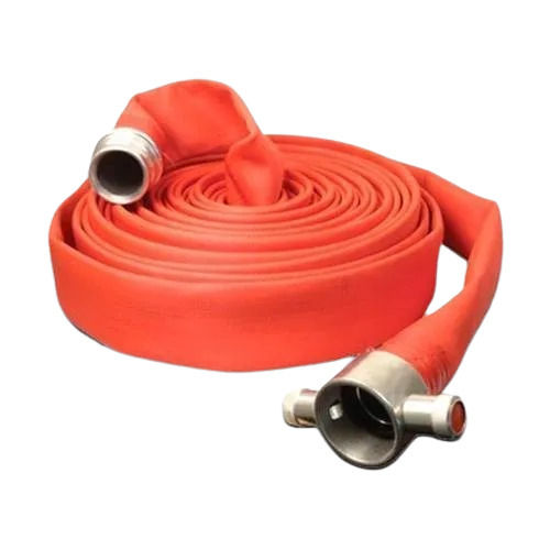 Red 25Mm Outside Diameter And 55 Hrc Based Round Canvas Hose Pipe