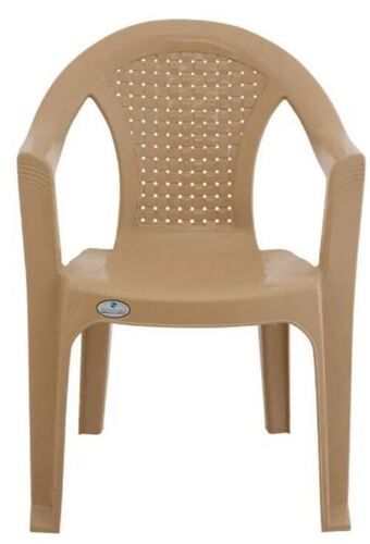 Beige 3X1.5X3 Foot Polish Finish Pvc Plastic Chair 