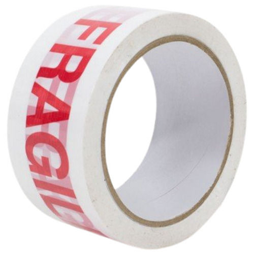 White 50 Meter 40 Micron Thick Single Side Printed Adhesive Tape For Packaging Use