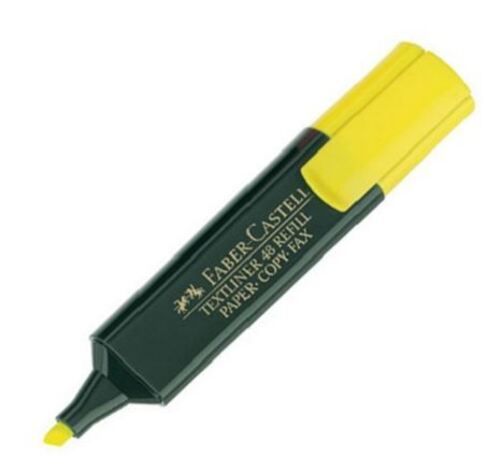 Yellow 8 Inches Long Light Weight Plastic Highlighter Pen 