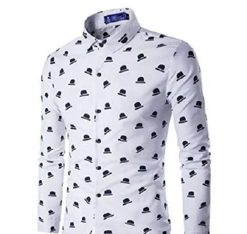 Full Sleeves Printed Patter Pure Cotton Material Men'S Shirts Chest Size: 30Inch