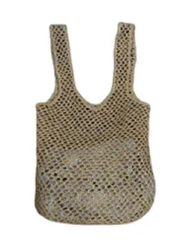Handcrafted Hand Length Handle Light Weight Modern Pattern Jute Tote Bag