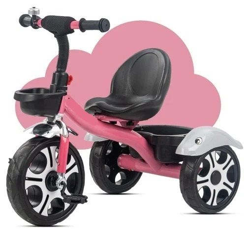 Light Weight Sturdy Rear And Front Basket Attractive Design Plastic Tricycle 