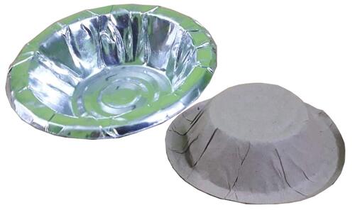 इवेंट और पार्टी सप्लाई के लिए प्लेन सर्कुलर सिल्वर पेपर बाउल