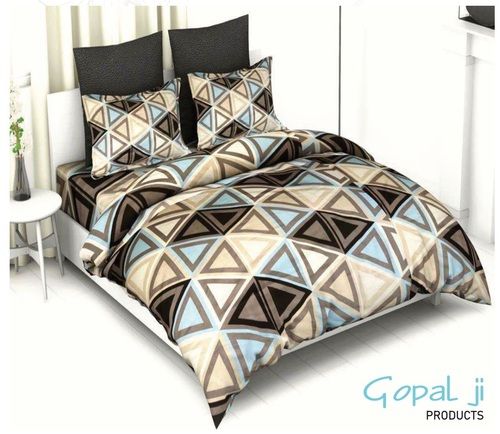 Applique Printed Cotton Double Bedsheet With Pillow Covers