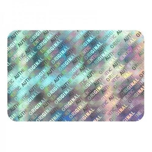 Multicolor 1 Mm Thick Rectangular Polyethylene Terephthalate Laser Hologram Label 