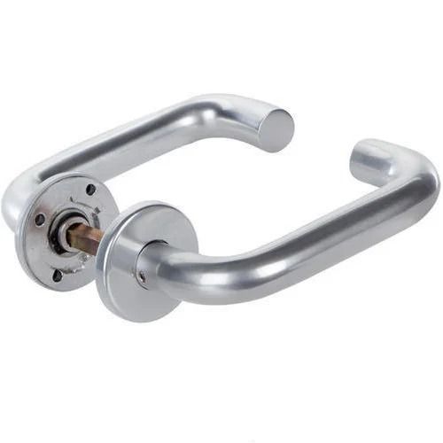 12.4mm Thick Rust Proof Chrome Finished Stainless Steel Door Handle Set