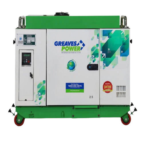 Green 2.5 Kva And Mild Steel Body Based Three Phase Silent Diesel Generator