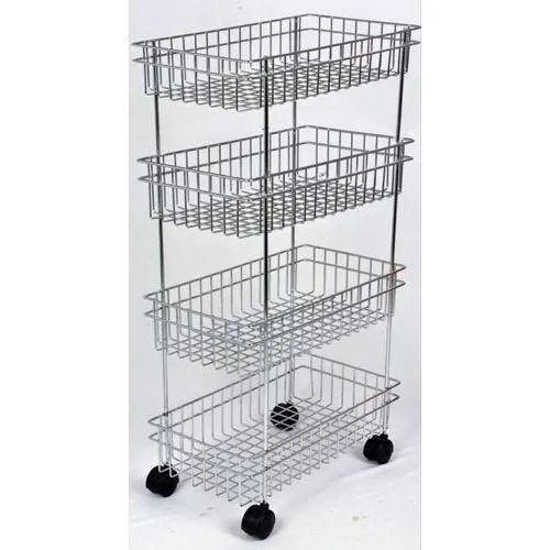 4 Layer Fruit And Vegetable Basket/trolley Kitchen Storage Rack