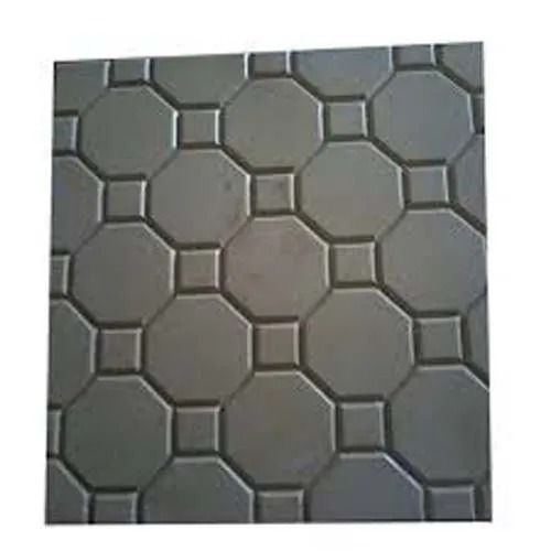 Black 5 Mm Thick Square Polish Finished Plastic Floor Tiles 