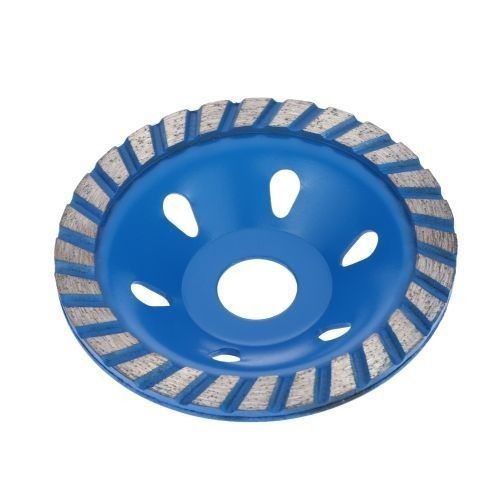 Blue And Gray 7.4Mm Thick Round Color Coated Aluminum Oxide Grinding Cup Wheel