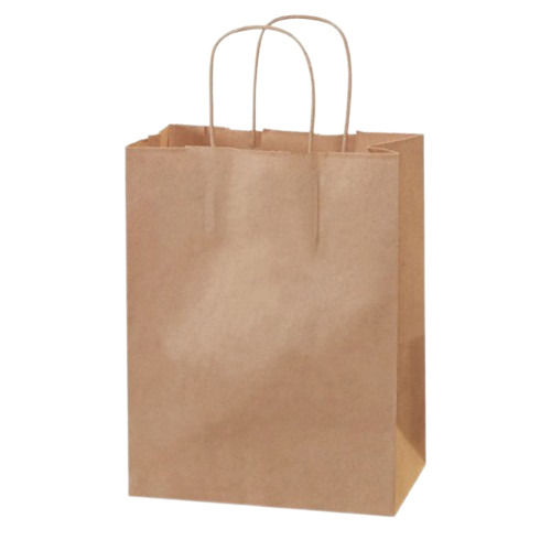 8x4.5x10.25 Inches 5 Kg Capacity Eco Friendly Plain Brown Paper Bag