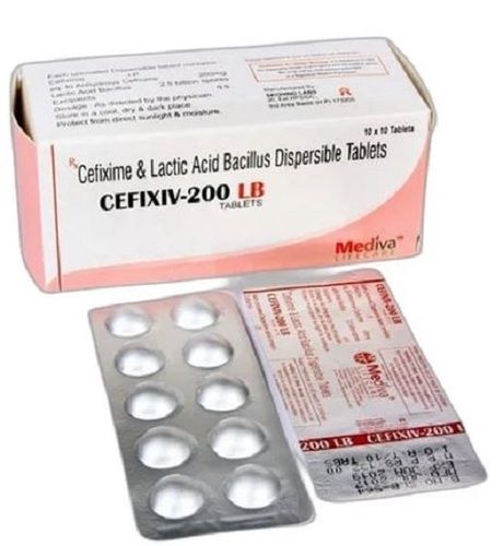 Pack Of 10x10 Strip Cefixime And Lactic Acid Bacillus Tablets