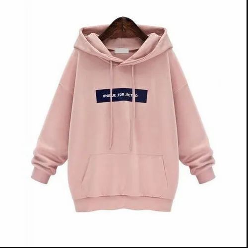 Printed Casual Girls Full Sleeve Hoodies