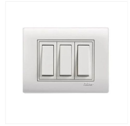 White Rectangular Plain Ip^68 Protection Level Polycarbonate Modular Switch