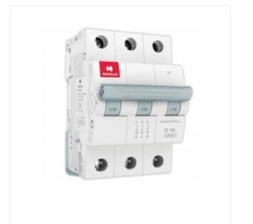 White Rectangular Plain Three Phase Electronic Circuit Breaker For Commercial Use