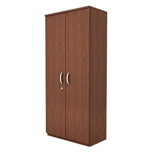 Rectangular Polished Finish Modern Double Door Solid Wooden Wardrobe