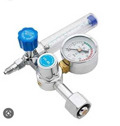 Stainless Steel Silver Flow Meter With Analog Display