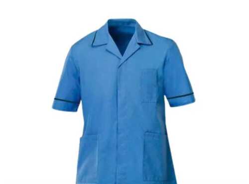 Women Half Sleeve Sky Blue Formal Polycotton Housekeeping Uniform at ...