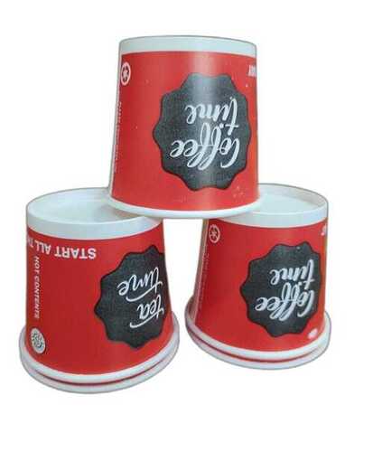 150 Ml Printed Paper Disposable Cup For Coffee And Tea - Color: Red