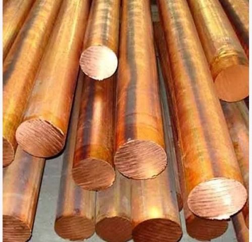 Reddish Brown 6 Meter 30 Mm Round Polished Finish Copper Rod For Industrial Use