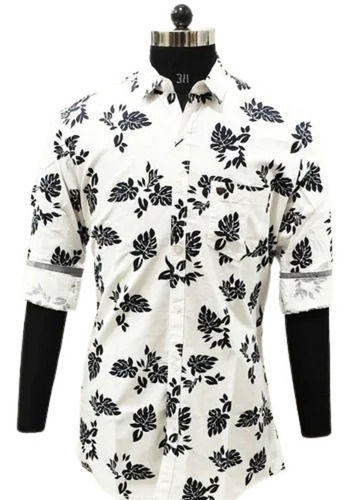 Casual Wear Full Sleeves Washable Unfadable Cotton Printed Shirt For Men Age Group: 18 To 45