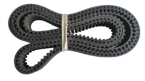 Black Flat Conveyor Abrasion Resistant Resilient Rubber Timing Belt For Industrial Use