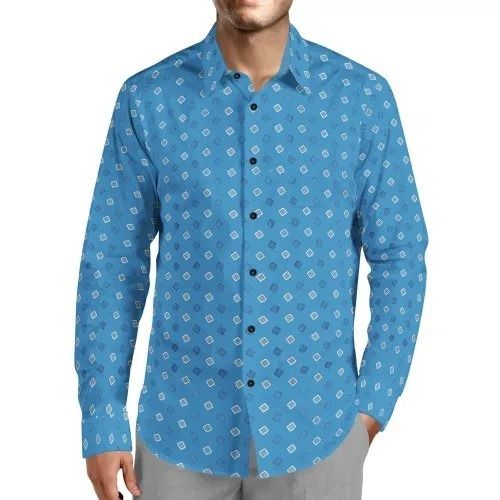 Full Sleeves Hypoallergenic Unfadable Cotton Printed Shirt For Men Age Group: 18 To 50