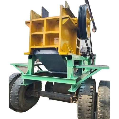 Mild Steel Body Hydraulic Pressure Mobile Stone Cruher For Construction Use