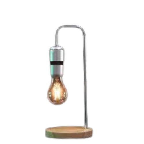 कूल व्हाइट मॉडर्न स्टाइल राउंड शेप एल्युमिनियम और ग्लास लाइट बल्ब लैंप