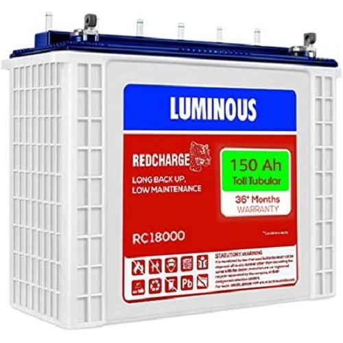 Premium Quality 12 Volt And 150 Ah Luminous Inverter Battery Battery Capacity: <150Ah Ampere-Hour  (Ah)