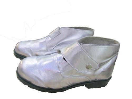 Steel Toe Rubber Sole Pu Insole Aluminized Fire Safety Shoes